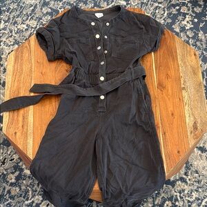 Abercrombie Kids Dark Gray Utility Jumpsuit Size Girls 9/10